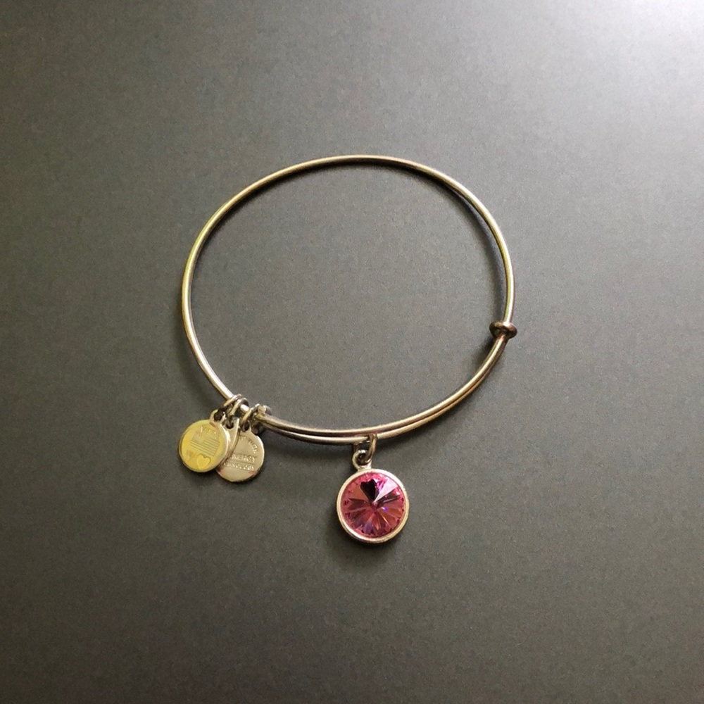 Pink stone Alex and Ani bracelet